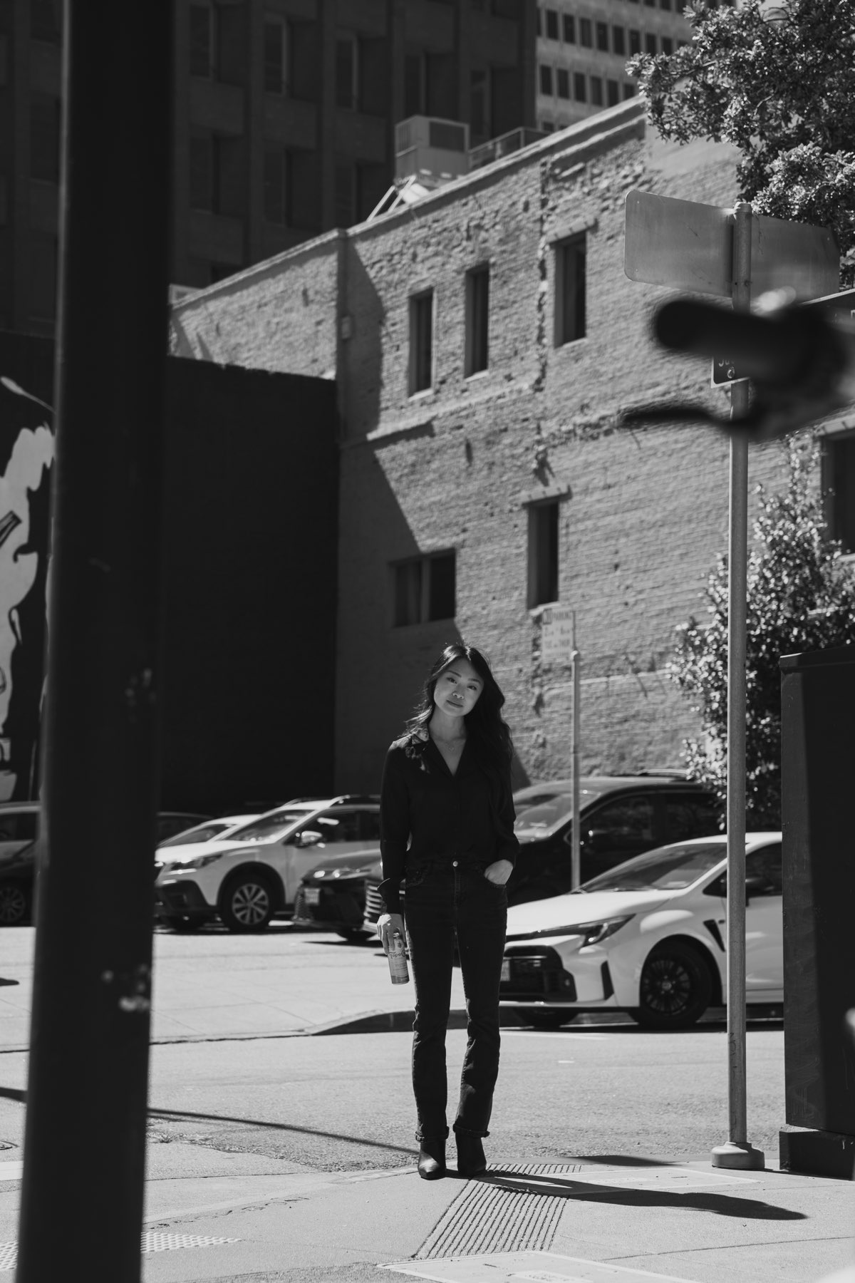 Sara in front of Transamerica